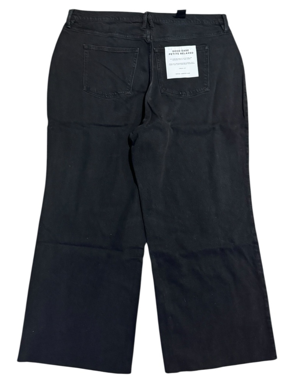 GOOD AMERICAN Ease Relaxed Wide Leg Jeans 18 Petite Black $169 Retail NWT - Picture 8 of 11